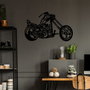 Wallity Motorcycle Accesorio de Pared de Metal Negro